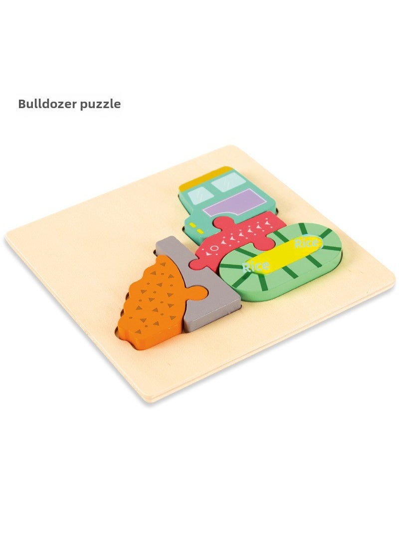 1 x 5 pcs Wooden Educational Puzzle Blocks for Kids Duller Puzzle