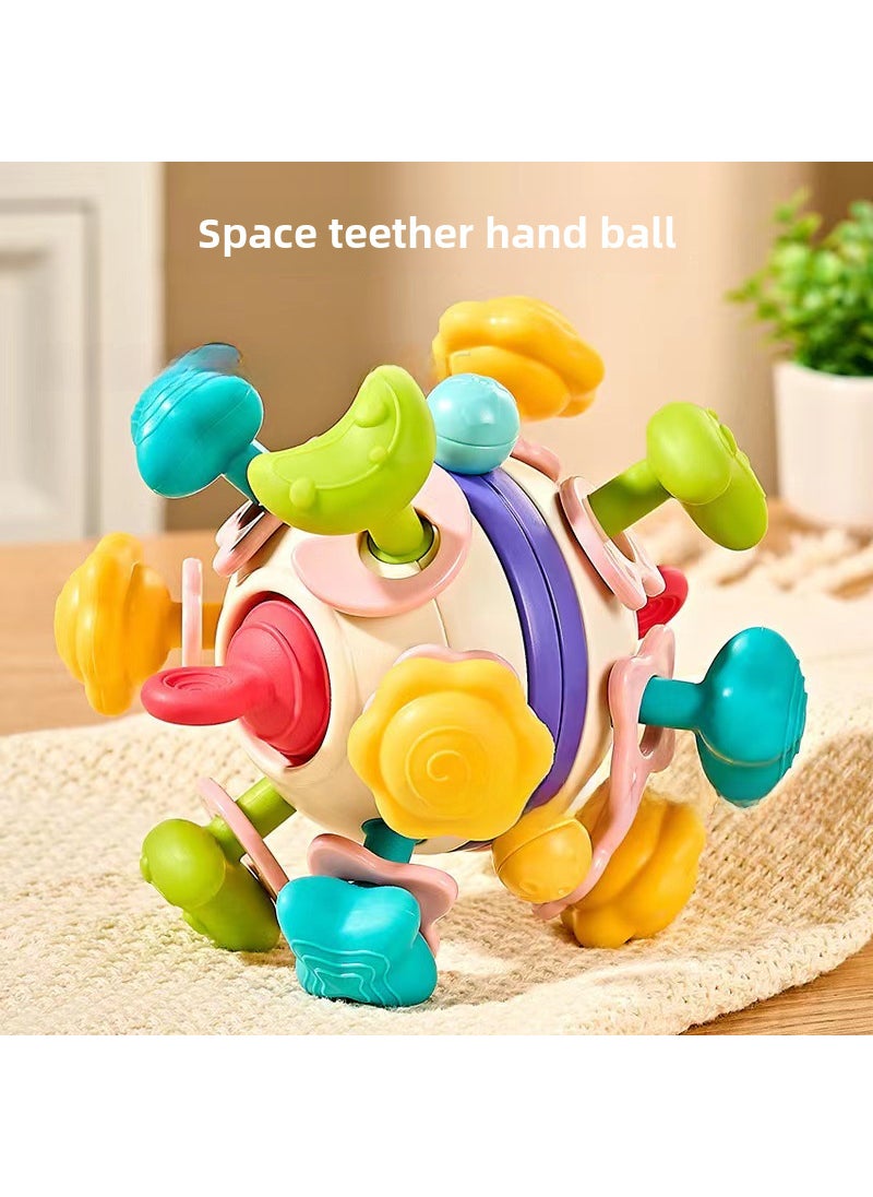 Infant UFO Pull-and-Fun Toy for Early Education Space teether hand ball 6035