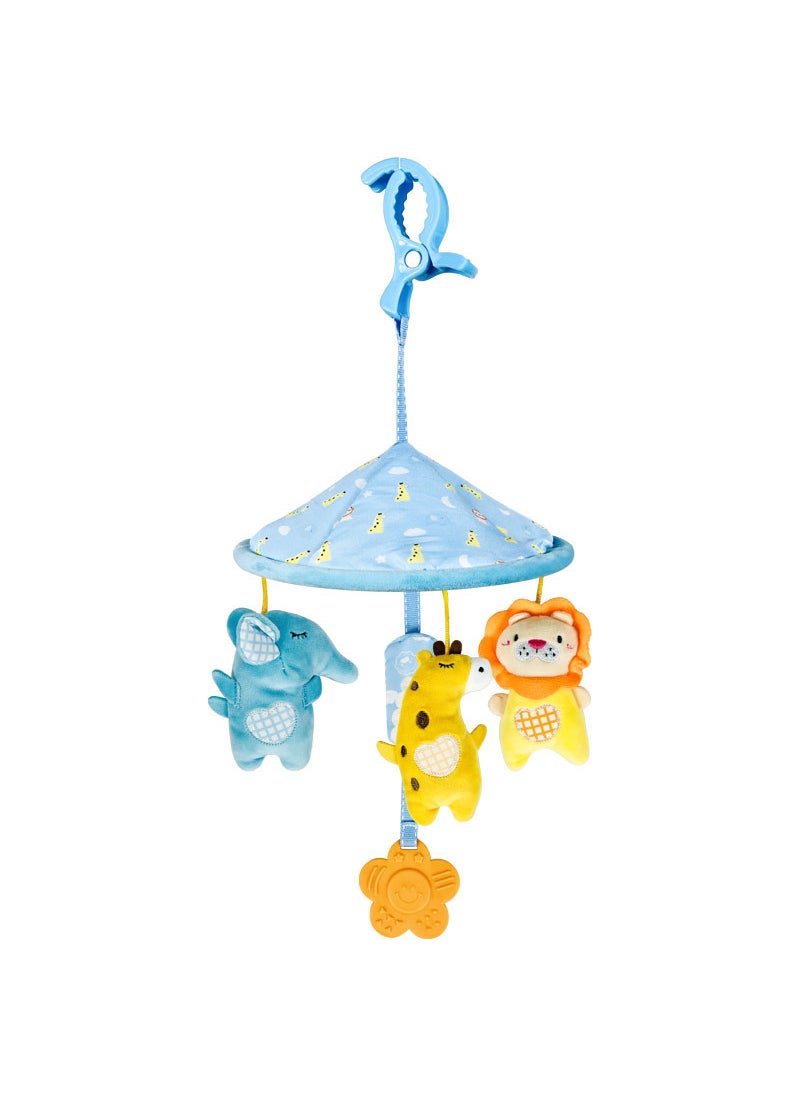 1 x 5 pcs Newborn Forest Animal Stroller Pendant Baby Crib Bell M037D hanging umbrella giraffe elephant Lion