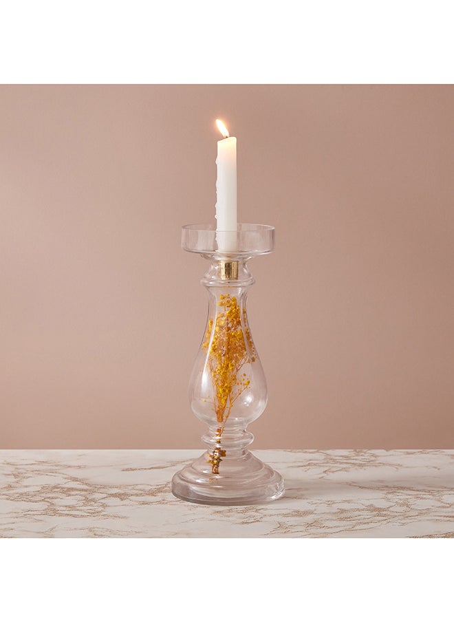 Oligo Dry Flower Glass Candleholder 12 x 28 x 12 cm