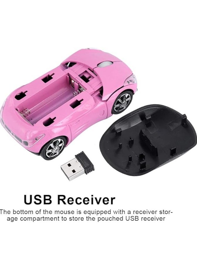 2.4GHz Wireless Mouse, Classic Car Shaped Mouse with USB Reciver, 1600 DPI Optical Computer Mouse Compatibile with XP//Windows 7/ME/2000/ OS ()