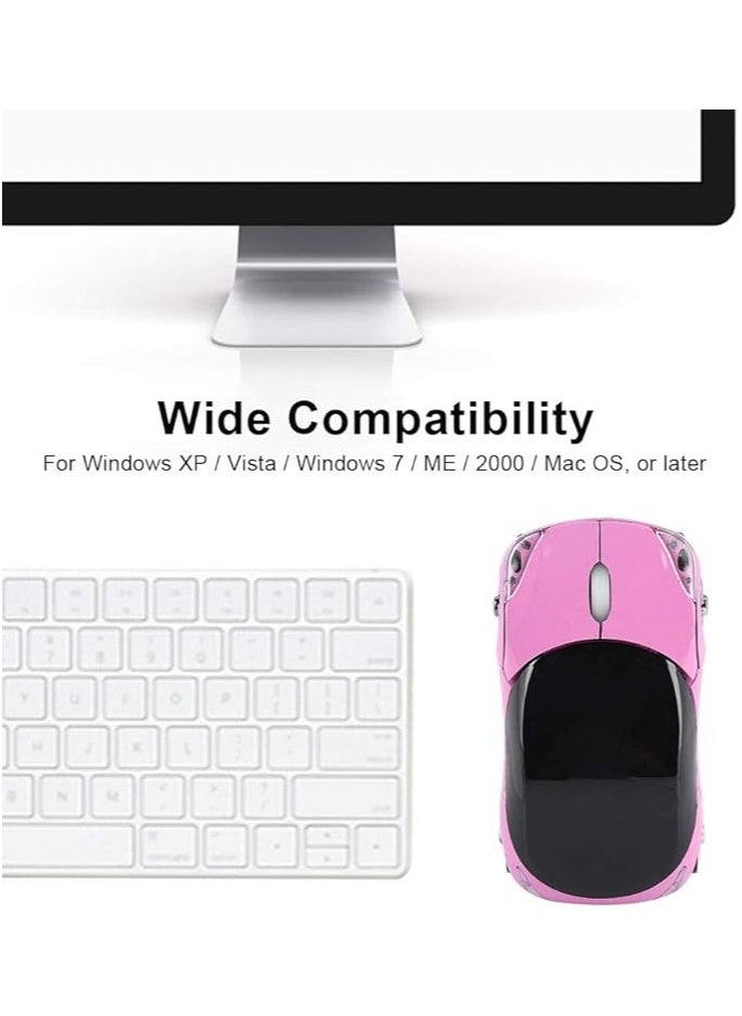 2.4GHz Wireless Mouse, Classic Car Shaped Mouse with USB Reciver, 1600 DPI Optical Computer Mouse Compatibile with XP//Windows 7/ME/2000/ OS ()