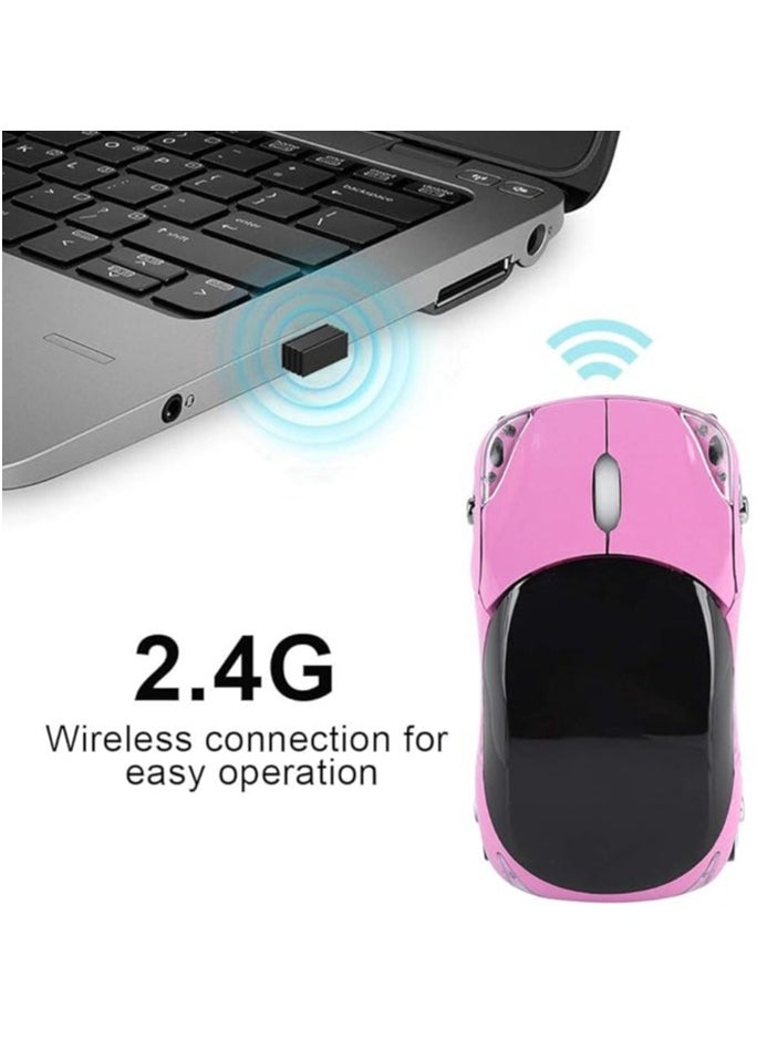 2.4GHz Wireless Mouse, Classic Car Shaped Mouse with USB Reciver, 1600 DPI Optical Computer Mouse Compatibile with XP//Windows 7/ME/2000/ OS ()