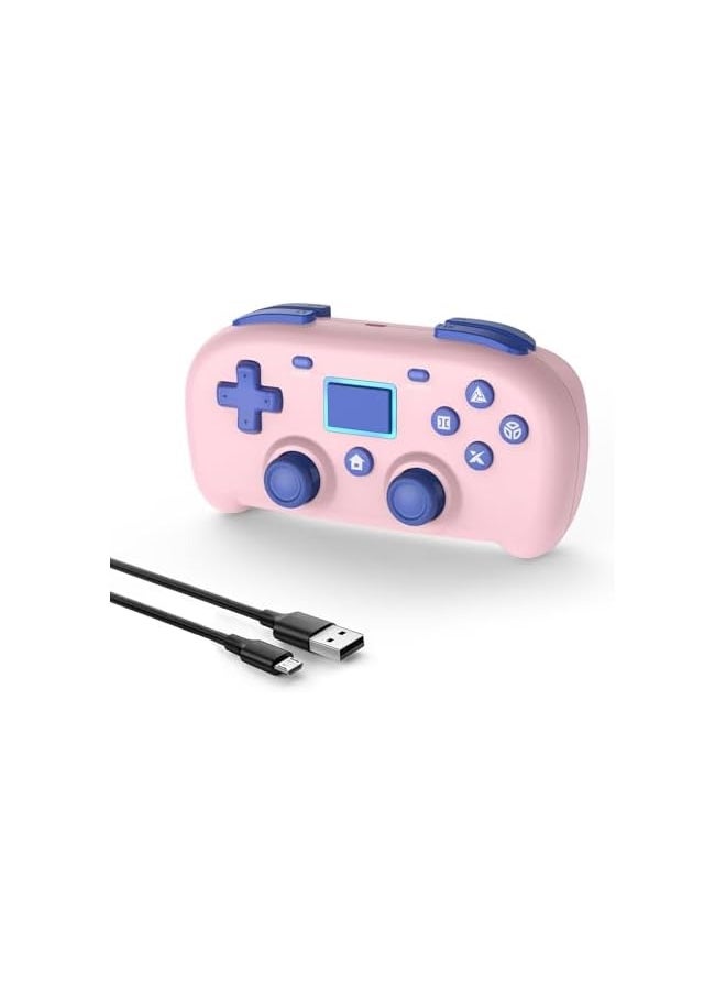 Wireless Controller ,Mini Style Gamepad Compatible with /Pro/Slim,PC Game Remote for Window10/8/7,Gaming Controller with Dual Vibration/6-Axis Sensor/Audio Function(Pink)