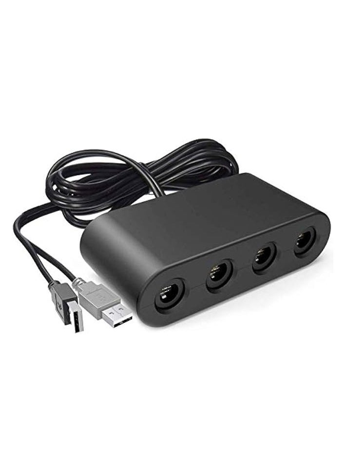 Controller Adapter for Nintendo Switch/WII U/PC, Controller Adapter for Gamecube Controller Adapter Turbo Feature Adapter and Vibration Features with 180cm Long Cable