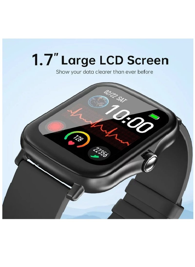 Y20 Smartwatch 1.7-Inch Touch Screen with Heart Rate and Sleep Monitoring IP67 Waterproof