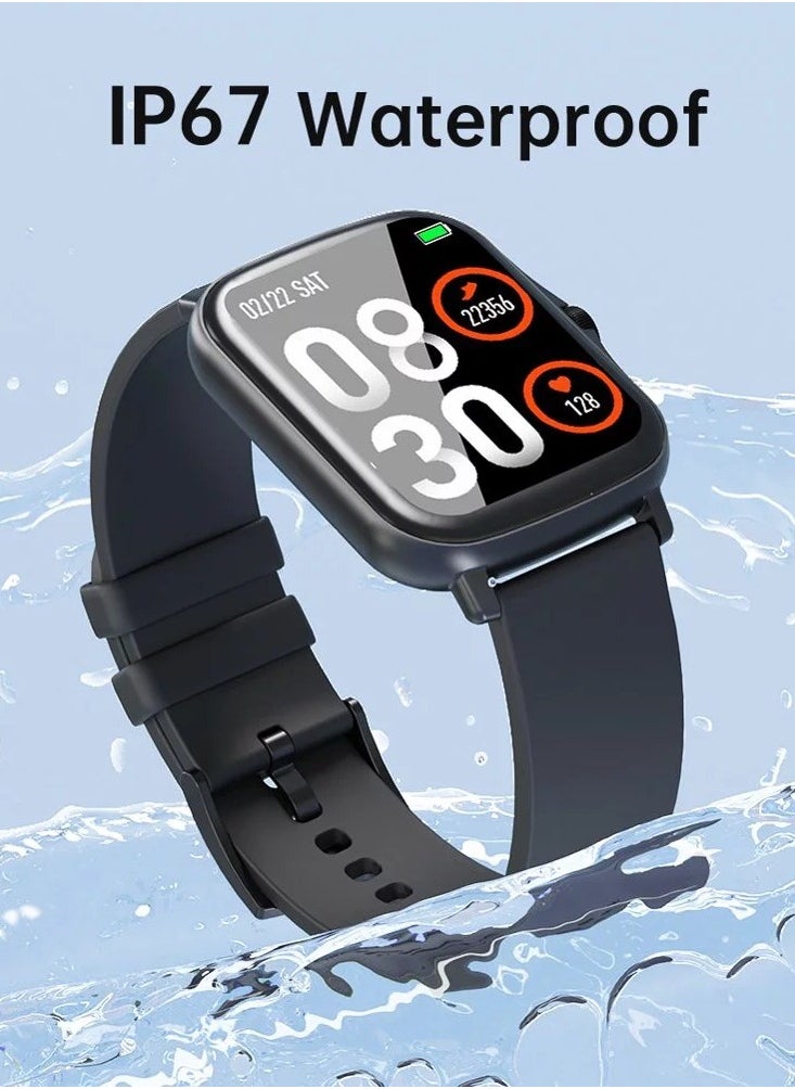 Y20 Smartwatch 1.7-Inch Touch Screen with Heart Rate and Sleep Monitoring IP67 Waterproof