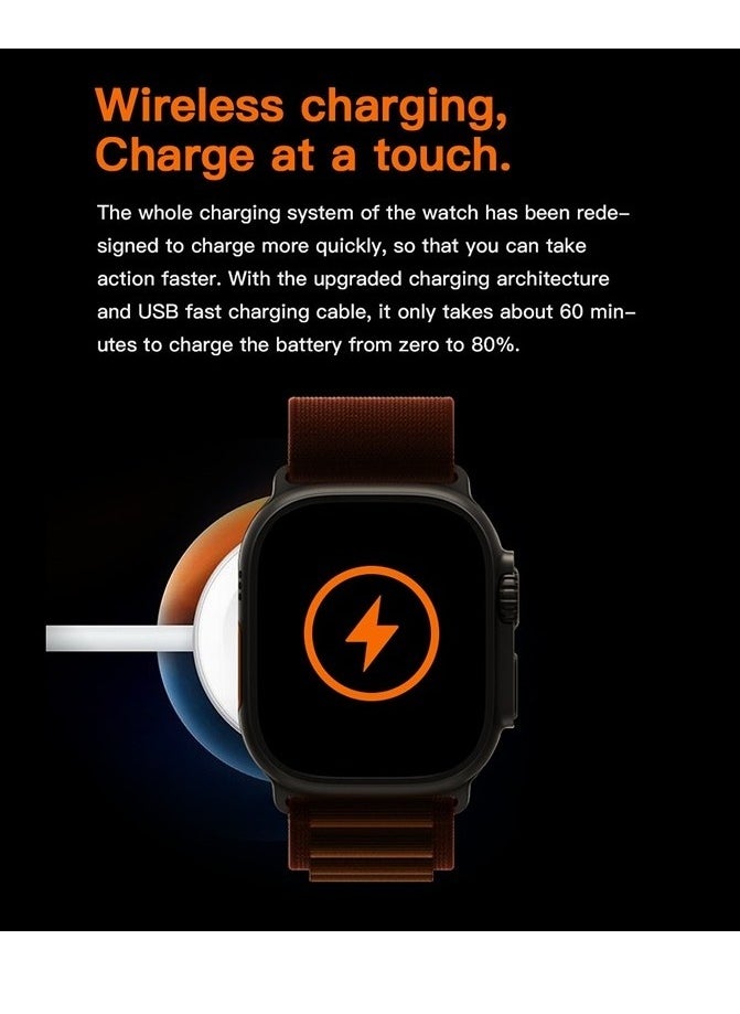 S8 Ultra Max Unisex Smart Watch Series 8 with 2.08 Inch Display Bluetooth Call NFC Waterproof Sport Smartwatch Compatible with Apple and Android