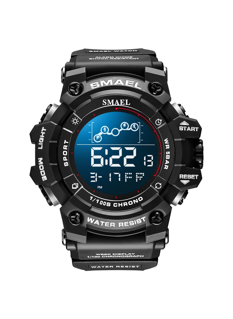 1 x 5 pcs SMAEL 8082 Waterproof Multifunction Sports Watch Black