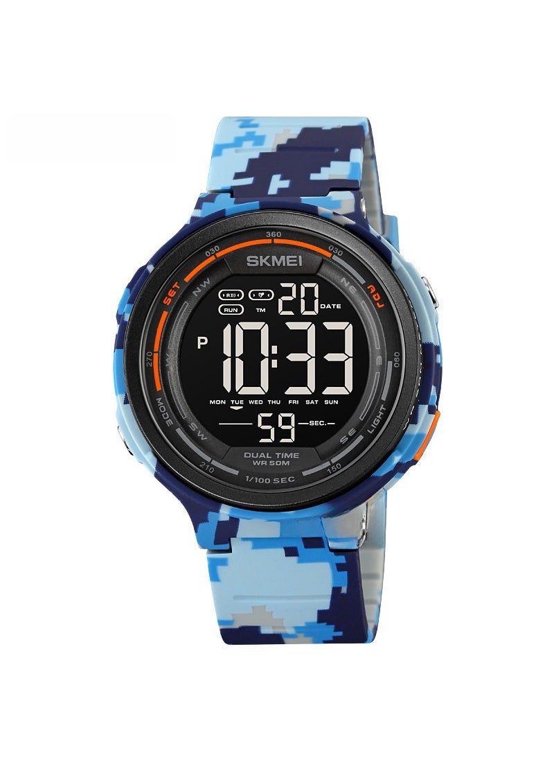 SKMEI Multifunctional Digital Watch Alarm Stopwatch Water Resistant Air Force camouflage