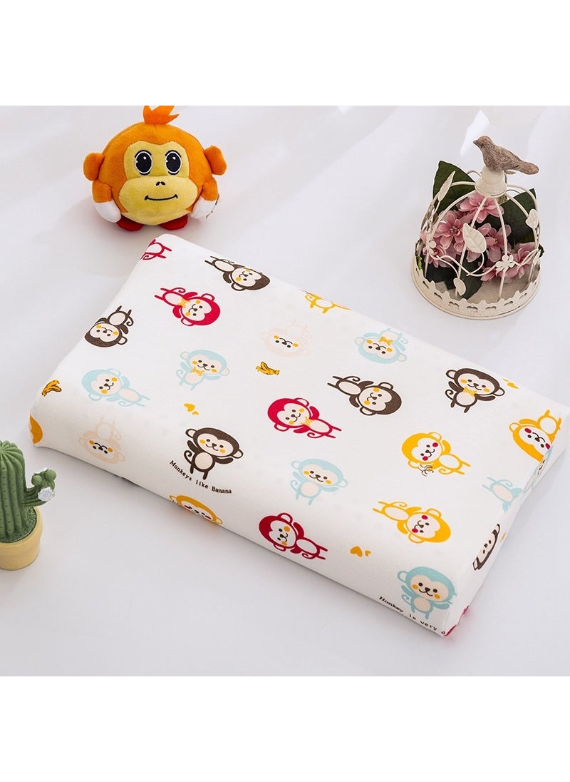 Thai Cotton Baby-Safe Latex Pillow for Kids Monkey