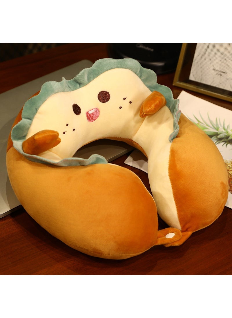 Portable U-Shaped Neck Pillow for Travel Cute toast