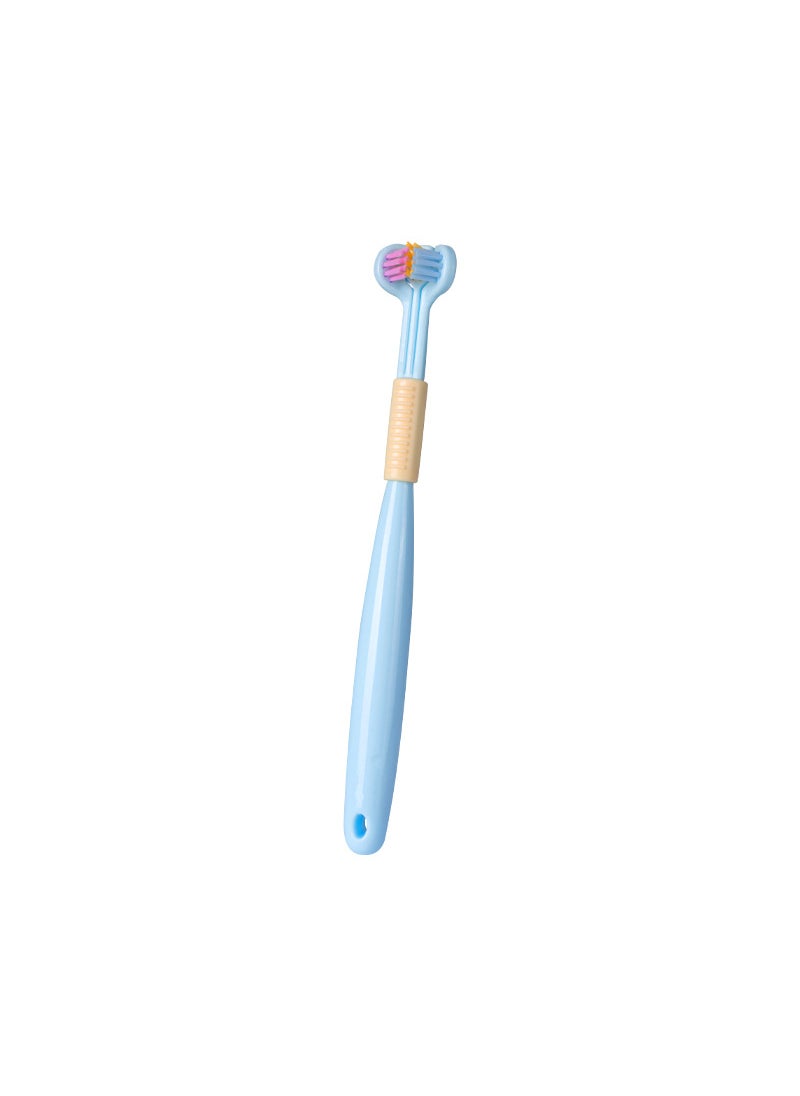 1 x 5 pcs Yalina Triple-Side Soft Bristle Toothbrush for Adults A22-Blue (children's toothbrush)