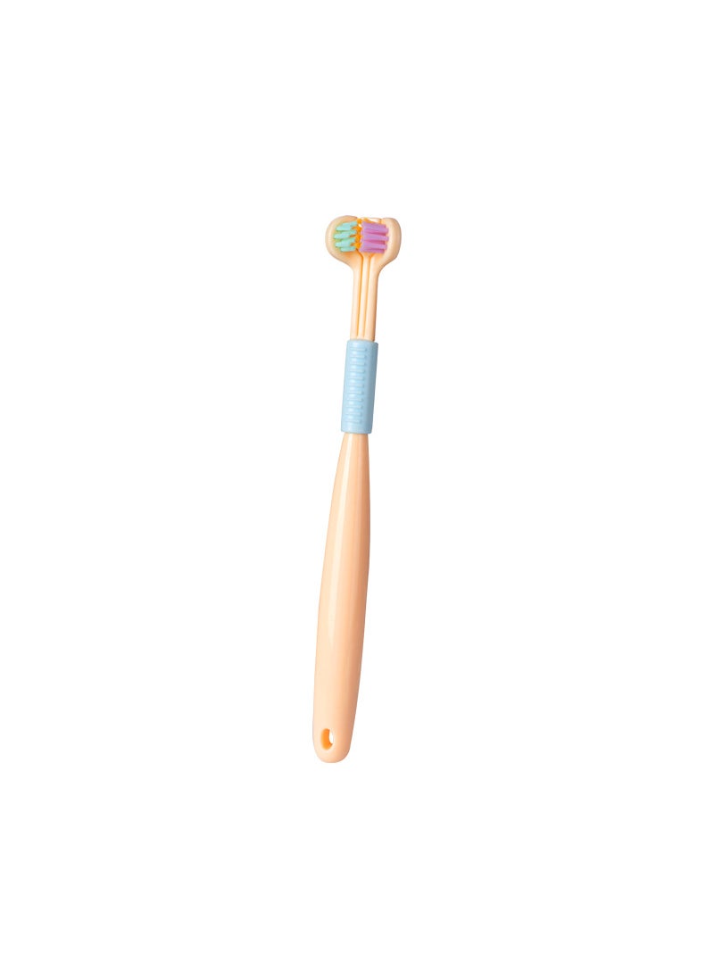 1 x 5 pcs Yalina Triple-Side Soft Bristle Toothbrush for Adults A22-Yellow (children's toothbrush)