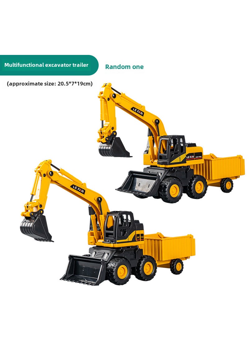 3-in-1 Kids Inertia Excavator Toy 168-64 multifunctional excavator trailer (1 random style)