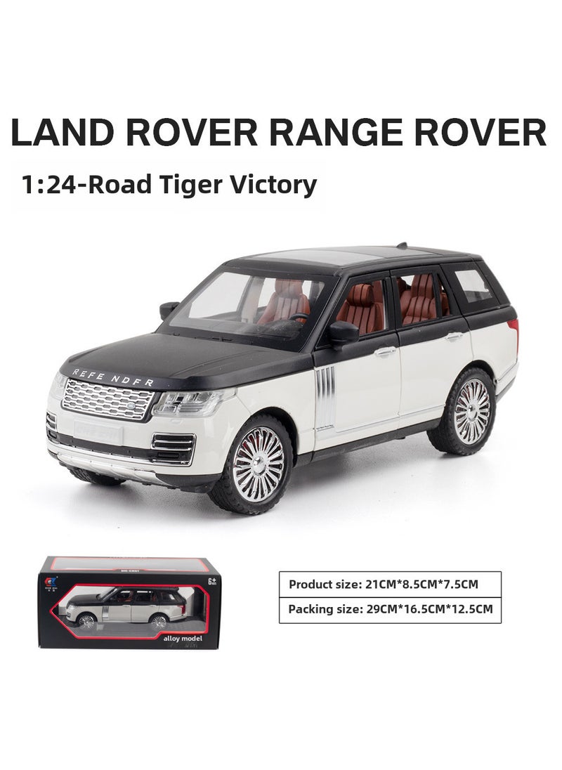 1:24 Alloy Range Rover Model Toy with Sound  Light 24313 black and white bracket box 24