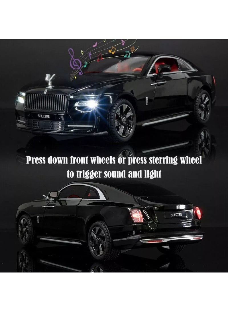 1:24 Scale Rolls Royce Alloy Diecast Car Model Metal Collectible with Sound & Light Features Ideal Gift for Car Lovers & Kids