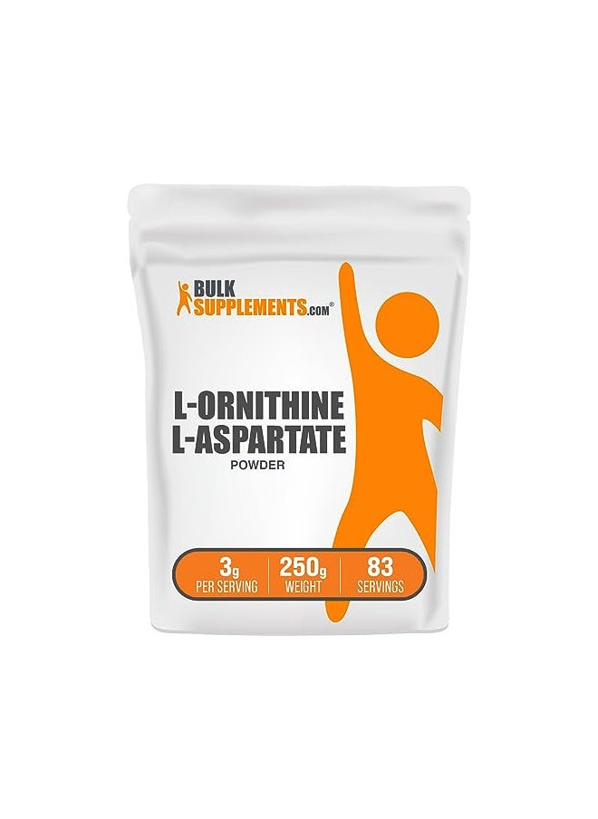 BulkSupplements.com L-Ornithine L-Aspartate Powder - Amino Acids Supplement for Liver Health - Gluten Free, 3g (3000mg) per Serving, 83 Servings (250 Grams - 8.8 oz)