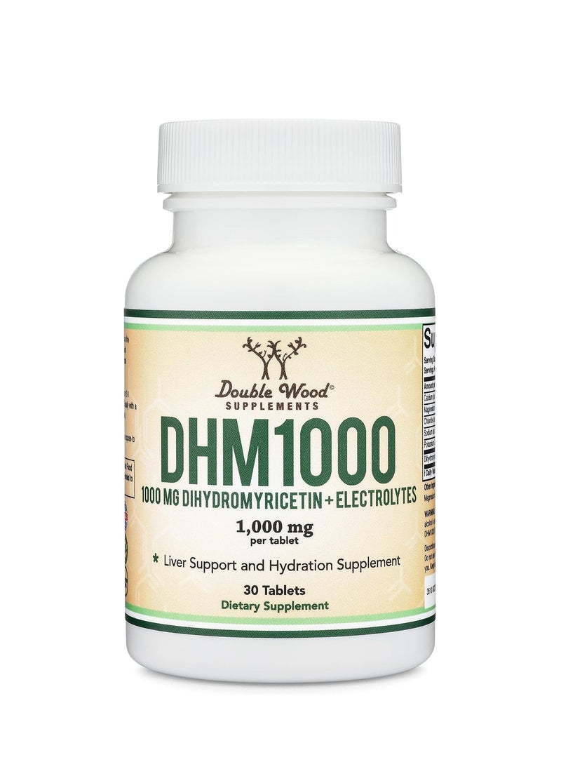 DHM 1000 (Dihydromyricetin + Electrolytes) 1000 mg per serving 30 tablets