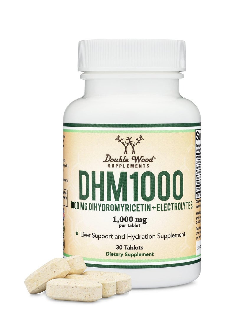 DHM 1000 (Dihydromyricetin + Electrolytes) 1000 mg per serving 30 tablets