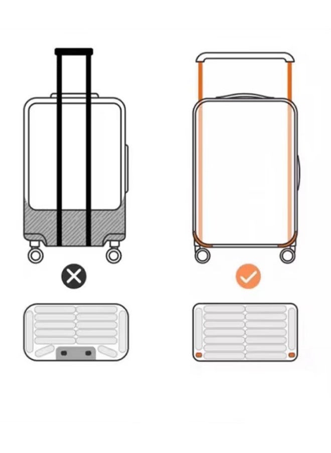 Premium Expandable Aluminum Frame  PC Suitcase with Broad Handle 24 Inch