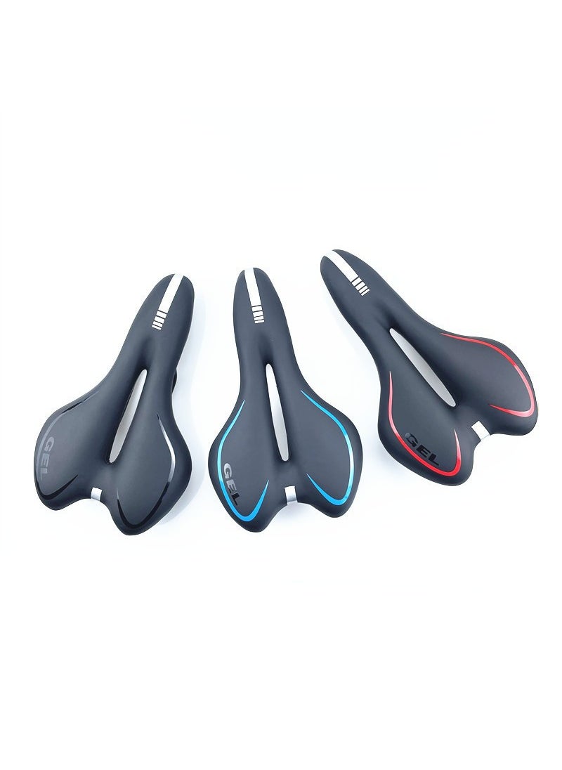 1 x 5 pcs GEL Bike Saddle Comfort Mountain Cycling Seat Black