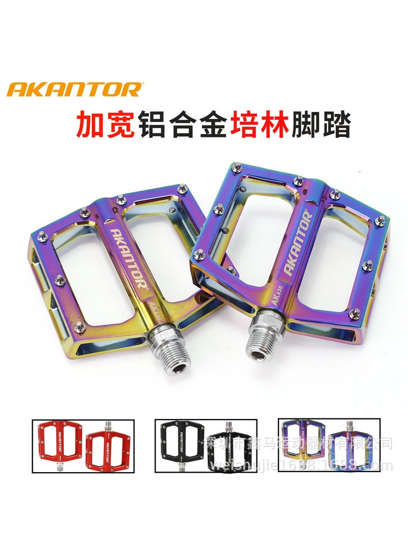 1 x 5 pcs Mountain Bike Aluminum Pedals AKANTOR Ultralight DU Bearing Color pedal/AK630