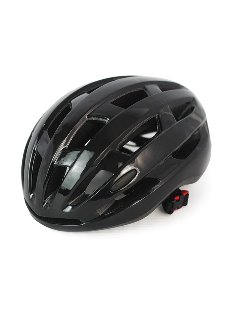 Bike Helmet with Light, Unisex, Mountain Road, Breathable Safety Gear Black (integrated molding is safer)