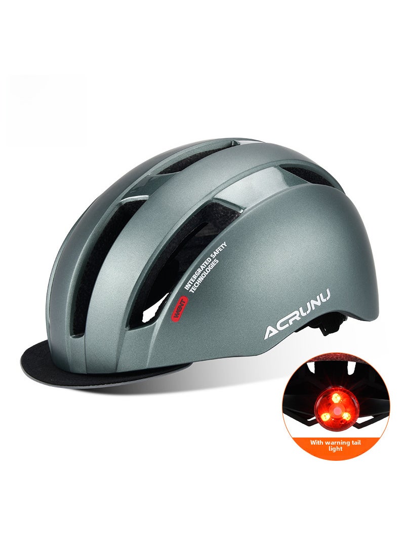 ACRUNU Bike Helmet Safety Road MTB Cycling Cap Light Green (light and breathable) with tail light