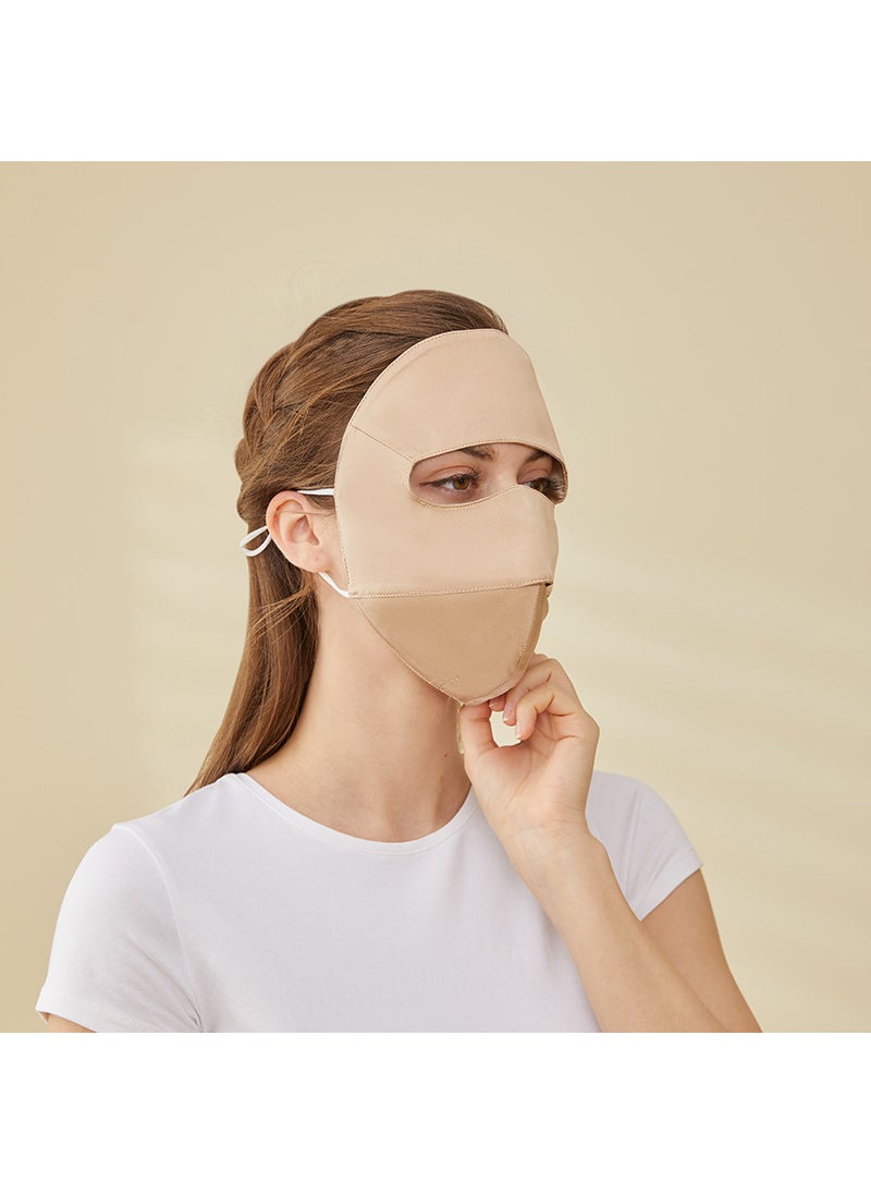 2024 Silk Face Cover Breathable UV Protection Champagne