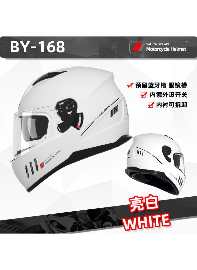 Summer Motorcycle Safety Helmet 3C Certified White