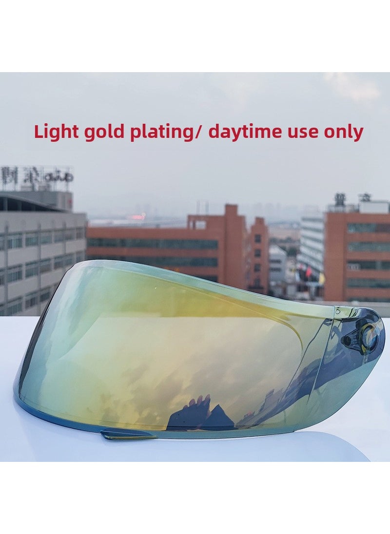 Universal Visor Lens Orz991 JieKai316/902 Aishen805-607 Helmet Shield Light gold plated lens