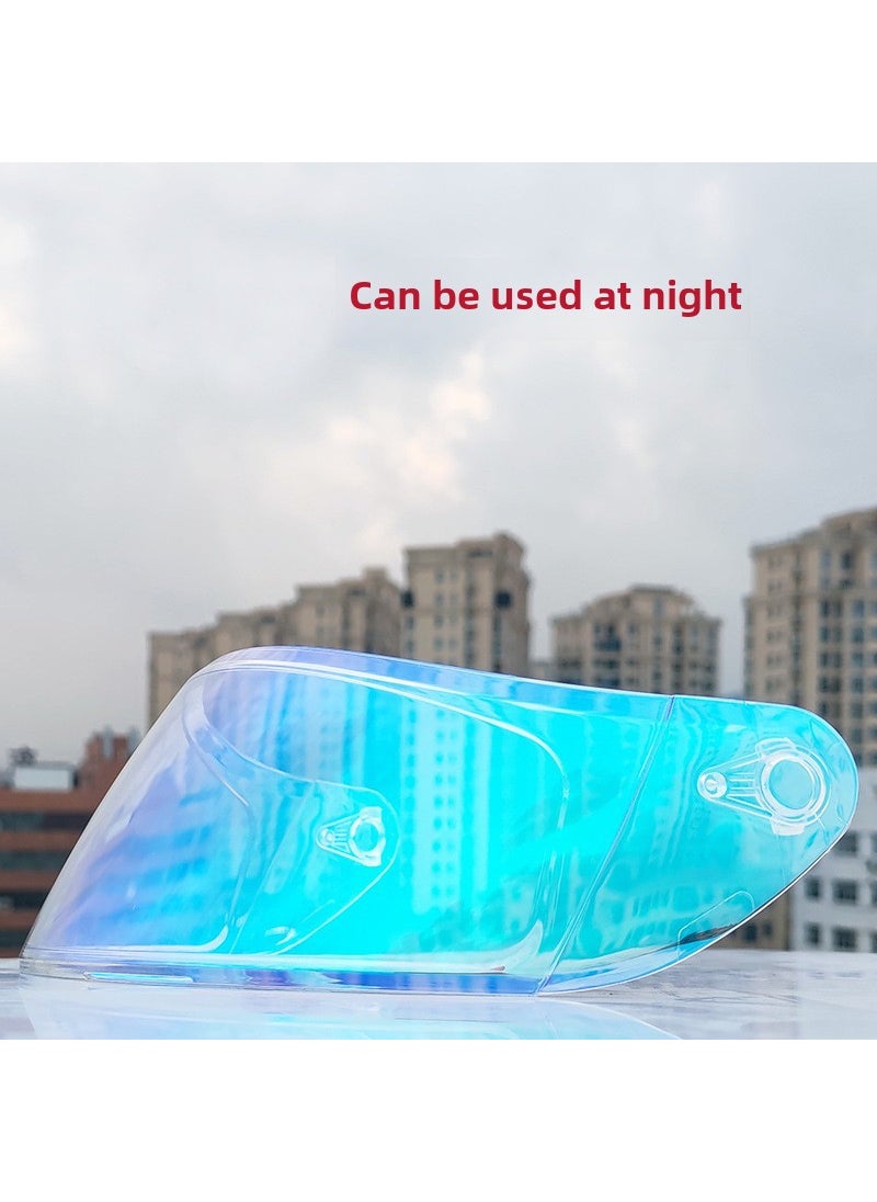 Universal Visor Lens Orz991 JieKai316/902 Aishen805-607 Helmet Shield Magic blue lens (night vision)