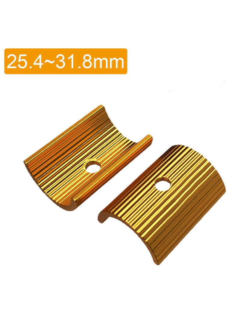 1 x 5 pcs Bike Handlebar Adapter 25.4 to 31.8mm 31.8 to 35mm Aluminum Alloy Spacer Golden 25.4 to 31.8