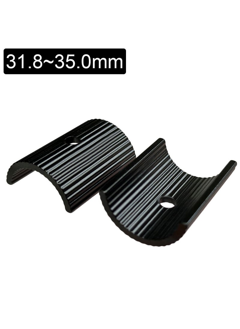 1 x 5 pcs Bike Handlebar Adapter 25.4 to 31.8mm 31.8 to 35mm Aluminum Alloy Spacer Black 31.8 to 35.0