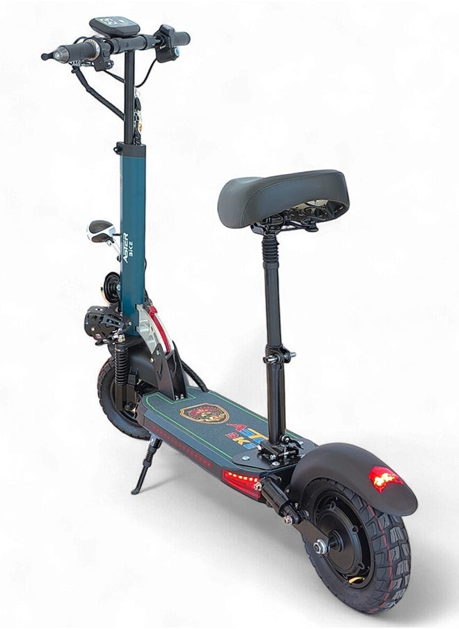 Foldable Electric Scooter with 2000W Motor, 48V 13Ah Battery, 25-30 KM Range, 65KM Max Speed, Removable Seat and Bluetooth Speaker