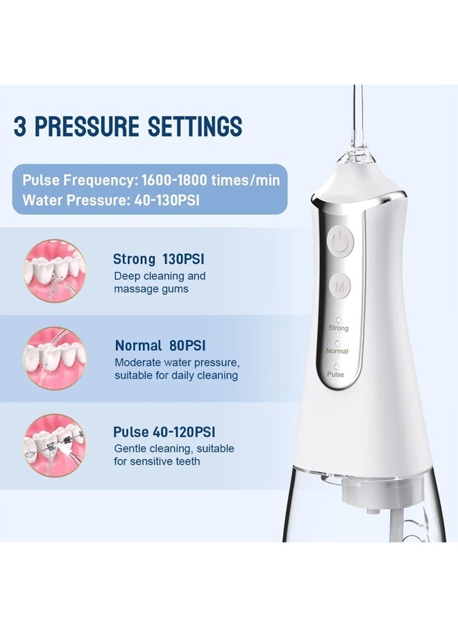 Portable USB Rechargeable Water Jet Teeth Cleaner with Water Flosser