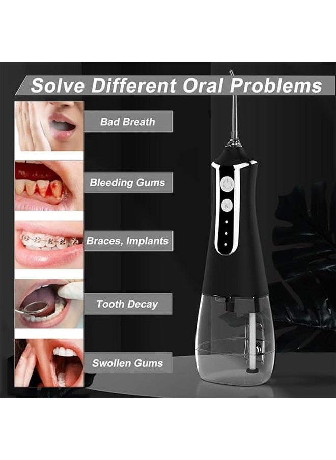 Portable USB Rechargeable Water Jet Teeth Cleaner with Water Flosser