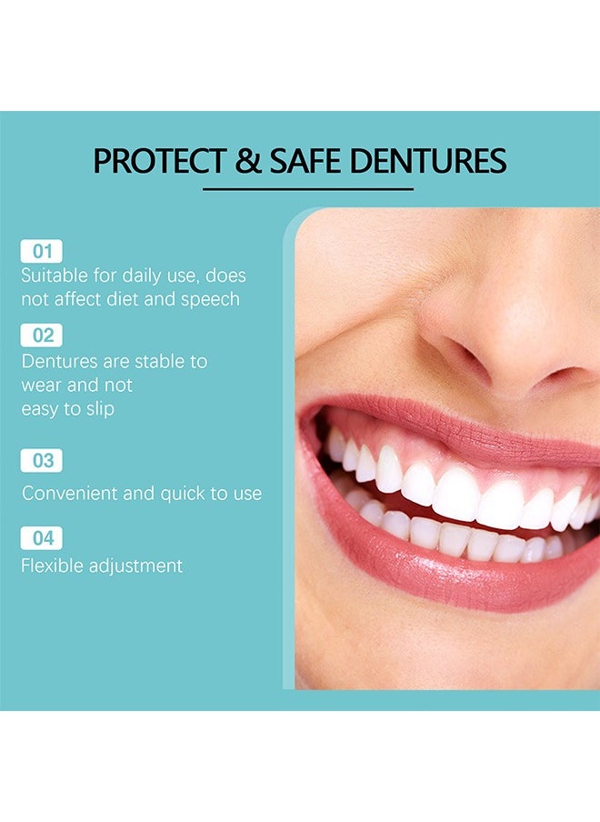 False Teeth, Adjustable Snap-On Dentures, Temporary Dental Restoration Kit