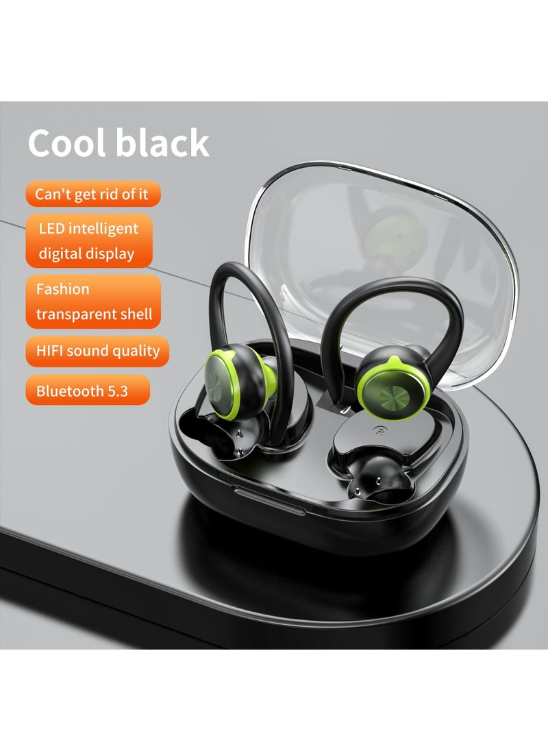 Sport Bluetooth Earbuds Secure Fit Headphones Fluorescent Green