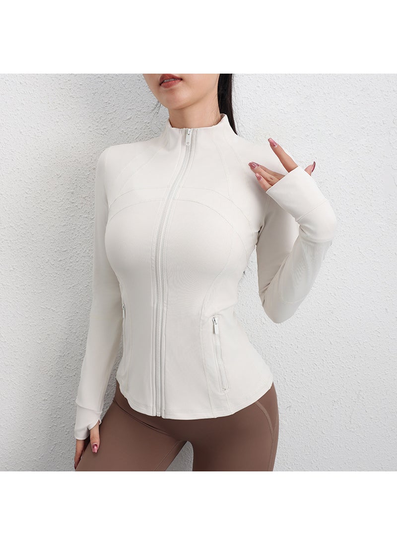 Premium Womens Yoga Zip Jacket Fitness Top Albumin