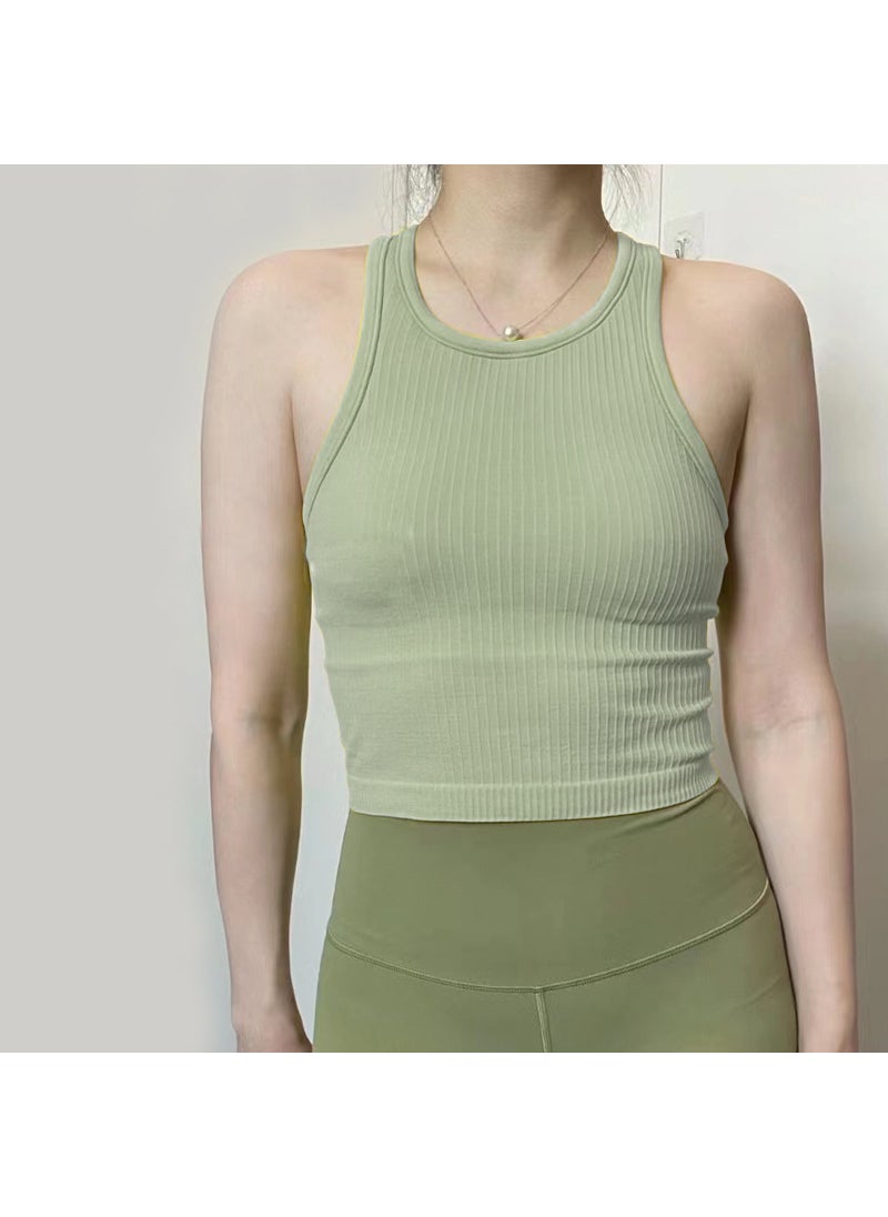 1 x 5 pcs Lulu Style EBB Seamless Yoga Sports Bra Top with Padding EBB new gray green