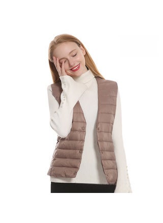 Graphene Heated Vest Intelligent Temp Control Apricot