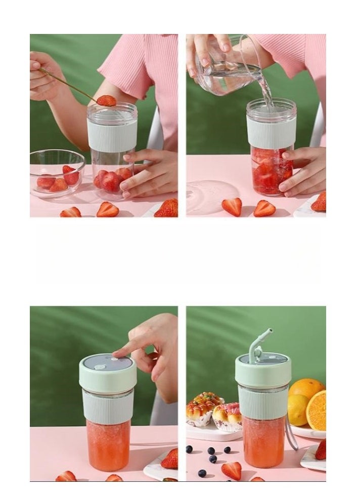 350ML Juicer Multi functional Electric Juice Cup Large Capacity Portable Blender Juice Cup Creative Gift