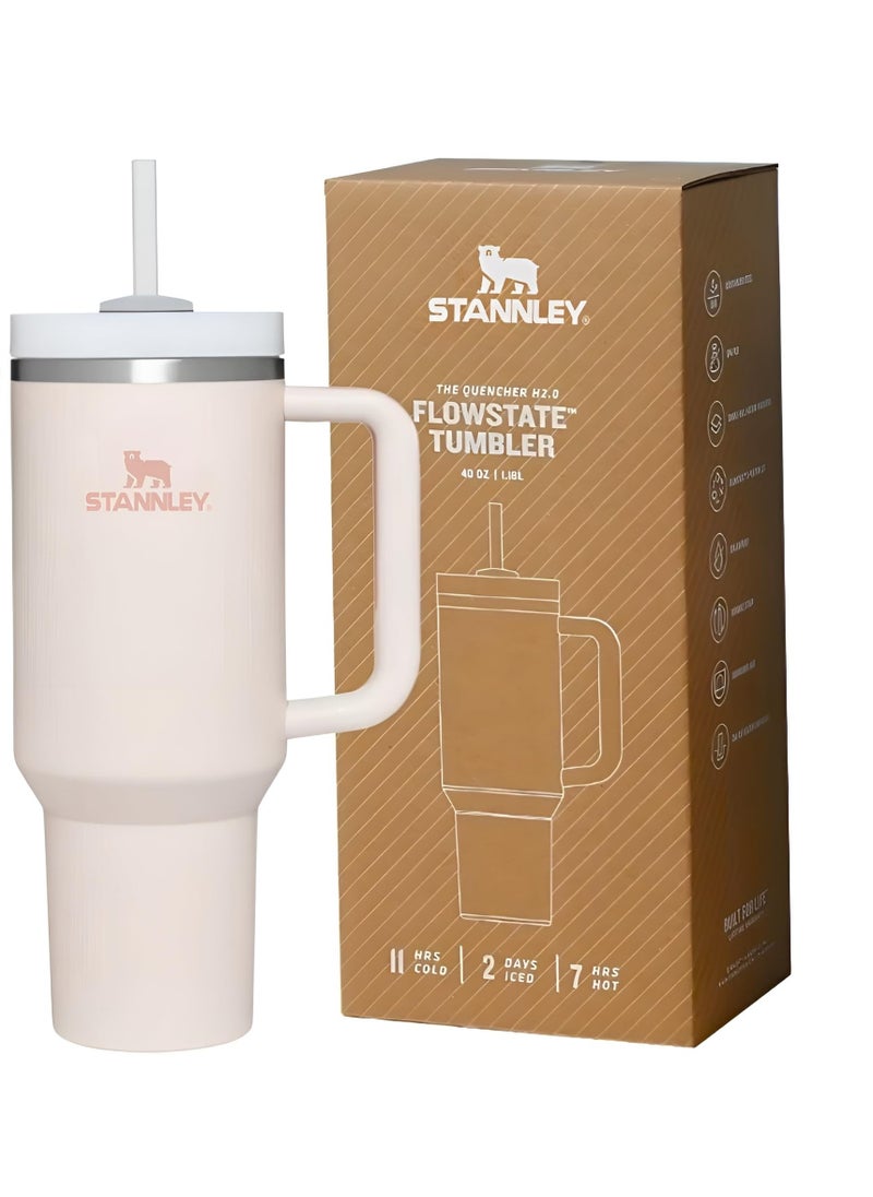 Stanley Quencher H2.0 40oz Stainless Steel Tumbler with Straw & Lid – Vacuum Insulated for Iced Drinks & More