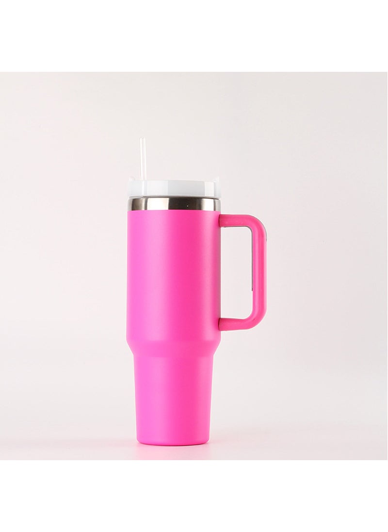 1 x 5 pcs Stanley 40oz Handle Cup 304 Stainless Steel Thermal Mug Barbie Pink