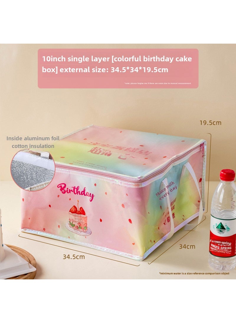 Thick Insulated Cake Carrier Birthday Deliverable 10 inch single-layer insulation bag 