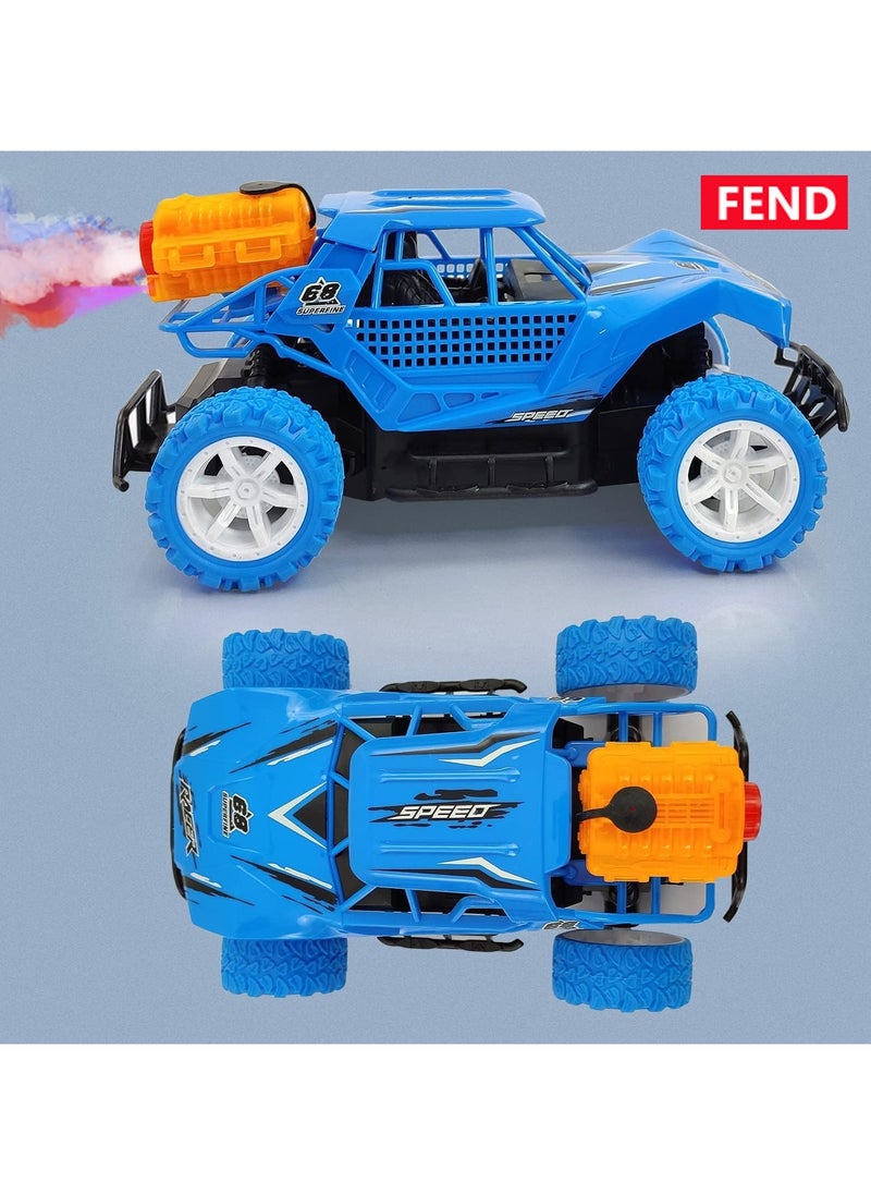 Fend Rechargable Remote Control Water Spray Runner Climbing Car with Rear Fog LED Light for Kids Blue