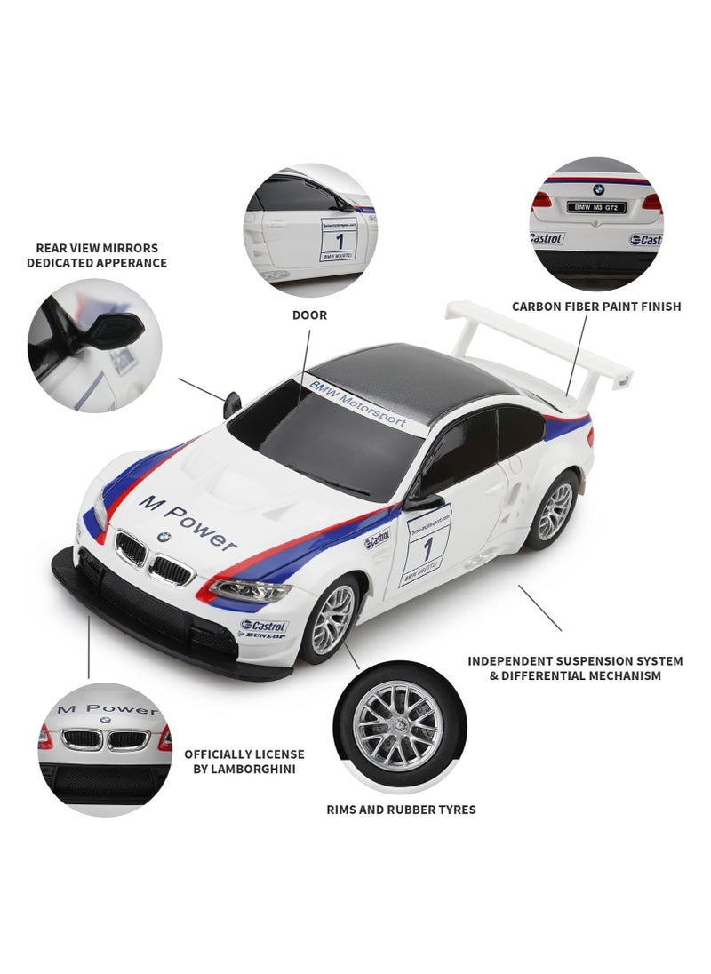 Rastar Remote Control car 1:24 Scale BMW official Licensed 2.4GHZ Remote Control Included Unisex, White Perfect gift for boys Aged 6+