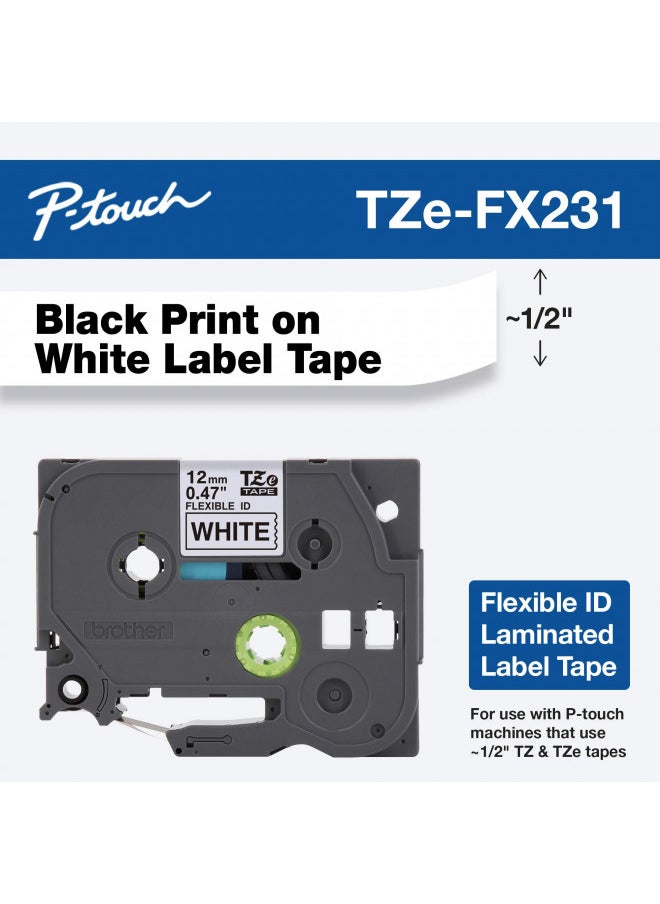 Brother Genuine P-Touch TZE-FX231 Tape, 1/2